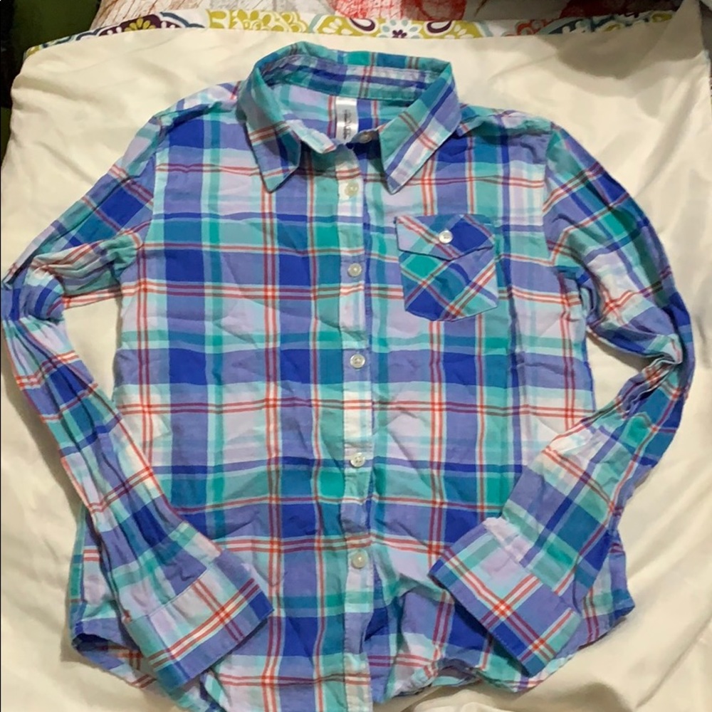 Cherokee 7/8 girl's button up